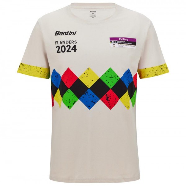 Abbigliamento uomo Santini UCI Gravel World Championship Fiandre 2024 T-shirt Abbigliamento uomo Santini UCI Gravel World Championship Fiandre 2024 T-shirt