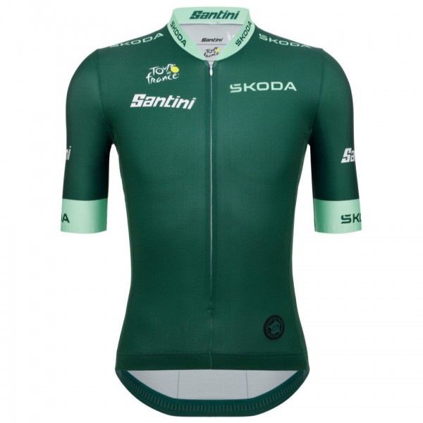 Maglia ufficiale Santini Green Tour de France 2025 da uomo