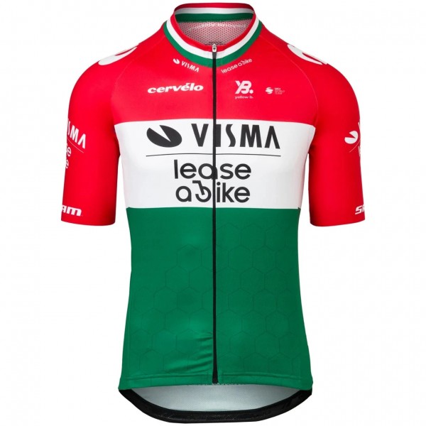 Abbigliamento Uomo Maglia Team Visma Lease a Bike 2025 - Campione Ungherese