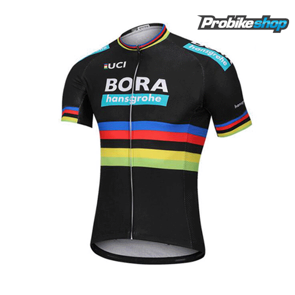 2018 Bora Hansgrohe nero Maglia Ciclismo Manica Corta 78293MU