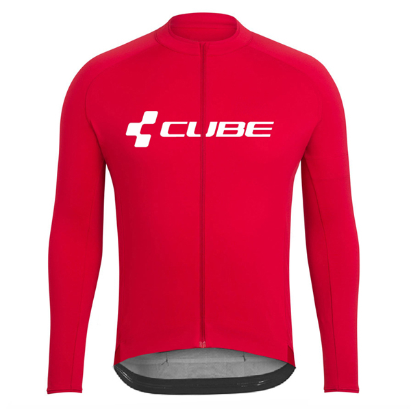 2018 Cube rosso Maglia Ciclismo Manica Lunga 36475YM
