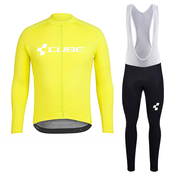 2018 Cube jaune Abbigliamento Ciclismo Maglia Ciclismo Manica Lunga e Salopette Lunga 67996IE