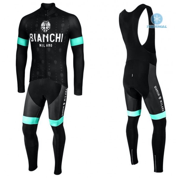 Completo Ciclismo 2020 Bianchi YDH Squadre thermique Maglia Ciclismo Manica Lunga e Salopette Lunga