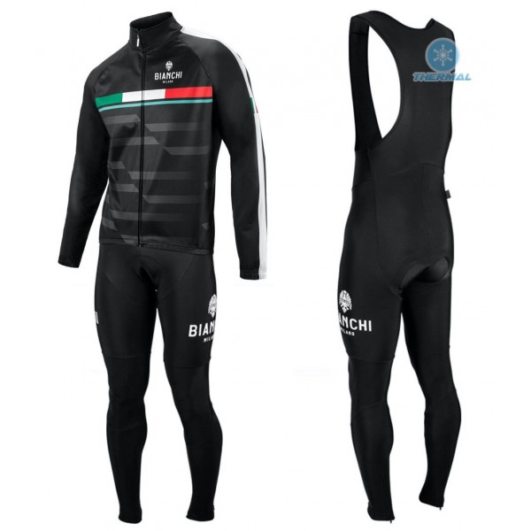 Completo Ciclismo 2020 Bianchi Milano Italian Squadre thermique Maglia Ciclismo Manica Lunga e Salopette Lunga