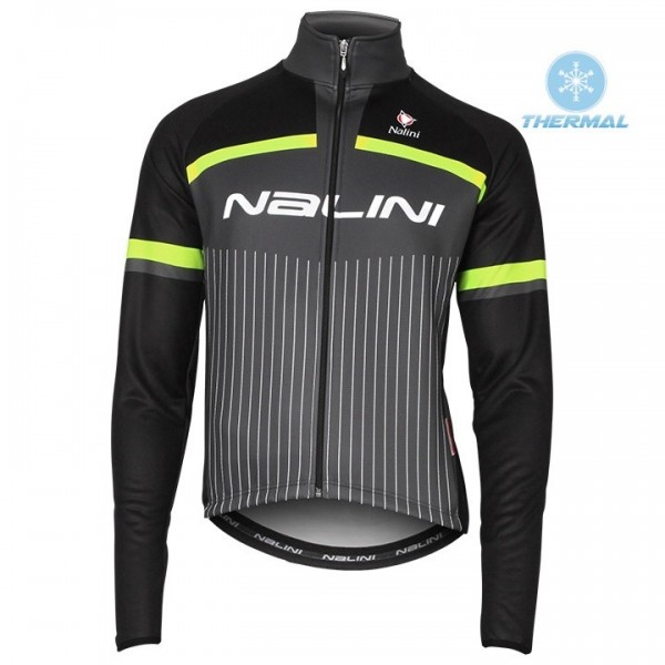 Completo Ciclismo 2020 Nalini Thebe nero-giallo Squadre thermique Maglia Ciclismo Manica Lunga