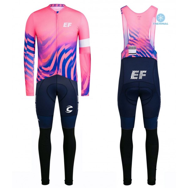 Completo Ciclismo 2020 EF Pro Cycling Rose Squadre thermique Maglia Ciclismo Manica Lunga e Salopette Lunga
