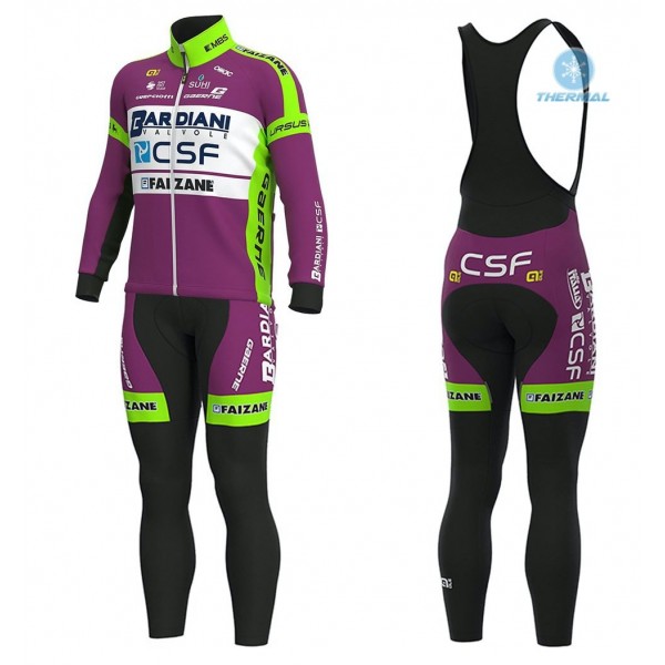 Completo Ciclismo 2020 BARDIANI CSF Squadre thermique Maglia Ciclismo Manica Lunga e Salopette Lunga