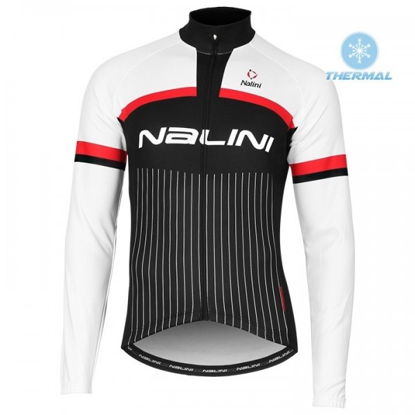 Completo Ciclismo 2020 Nalini Thebe nero-bianca Squadre thermique Maglia Ciclismo Manica Lunga