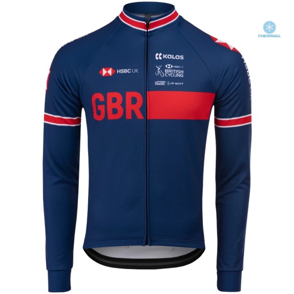 Completo Ciclismo 2020 Kalas GBR Country blu Squadre thermique Maglia Ciclismo Manica Lunga Completo Ciclismo 2020 Kalas GBR Country blu Squadre thermique Maglia Ciclismo Manica Lunga