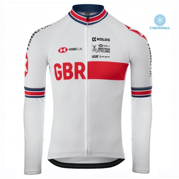 Completo Ciclismo 2020 Kalas GBR Country bianca Squadre thermique Maglia Ciclismo Manica Lunga Completo Ciclismo 2020 Kalas GBR Country bianca Squadre thermique Maglia Ciclismo Manica Lunga
