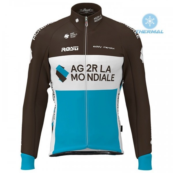 Completo Ciclismo 2020 AG2R Squadre thermique Maglia Ciclismo Manica Lunga