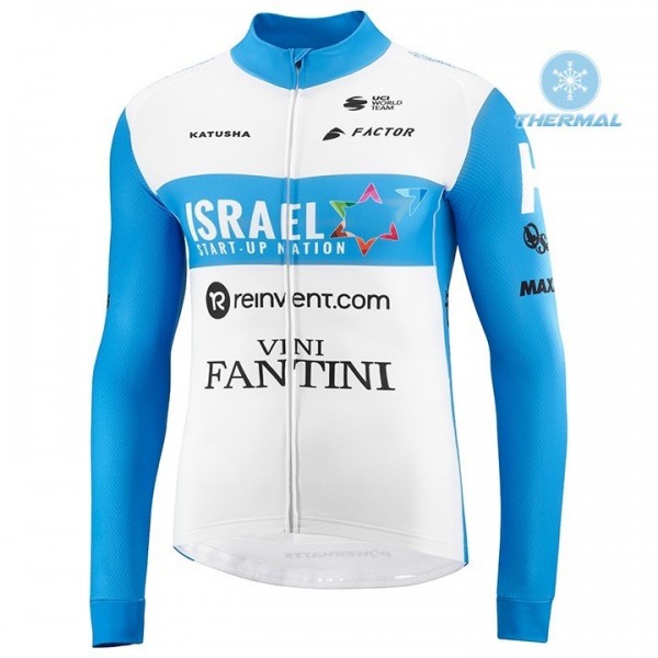Completo Ciclismo 2020 ISRAEL STAT-UP NATION Squadre thermique Maglia Ciclismo Manica Lunga