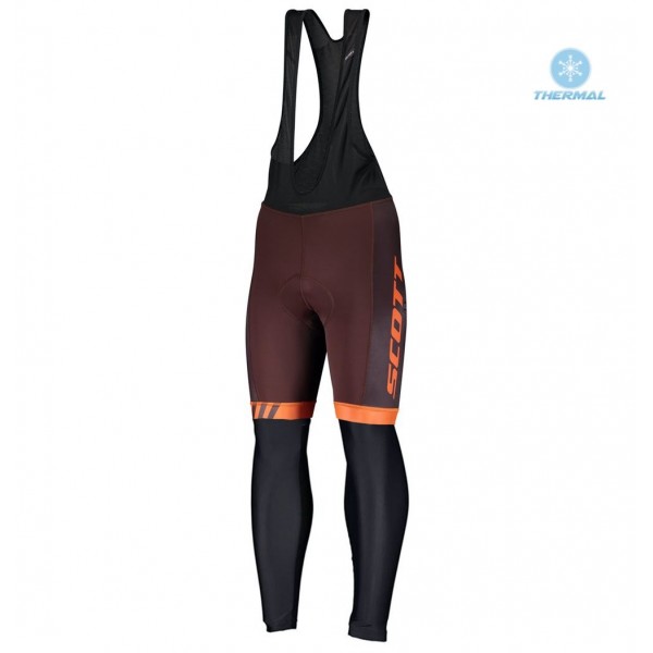 Completo Ciclismo 2020 Scott RC 1.0 Claret Squadre Salopette Lunga Ciclismo thermique