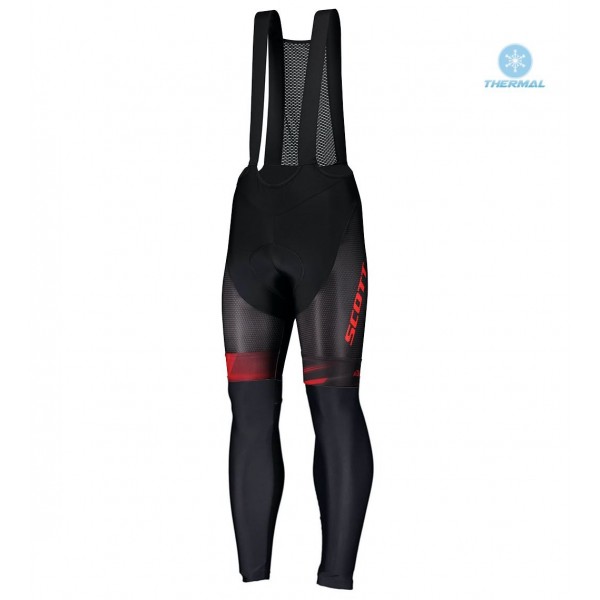 Completo Ciclismo 2020 Scott RC Pro rosso Squadre Salopette Lunga Ciclismo thermique