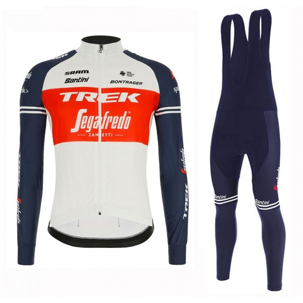 Completo Ciclismo 2020 Trek Segafredo Usine Racing bianca-rosso Squadre Maglia Ciclismo Manica Lunga e Salopette