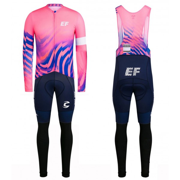 Completo Ciclismo 2020 EF Pro Cycling Rose Squadre Maglia Ciclismo Manica Lunga e Salopette