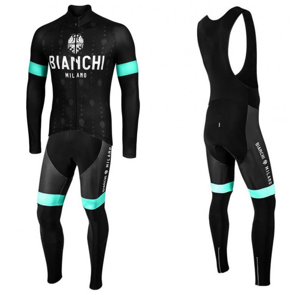 Completo Ciclismo 2020 Bianchi YDH Squadre Maglia Ciclismo Manica Lunga e Salopette