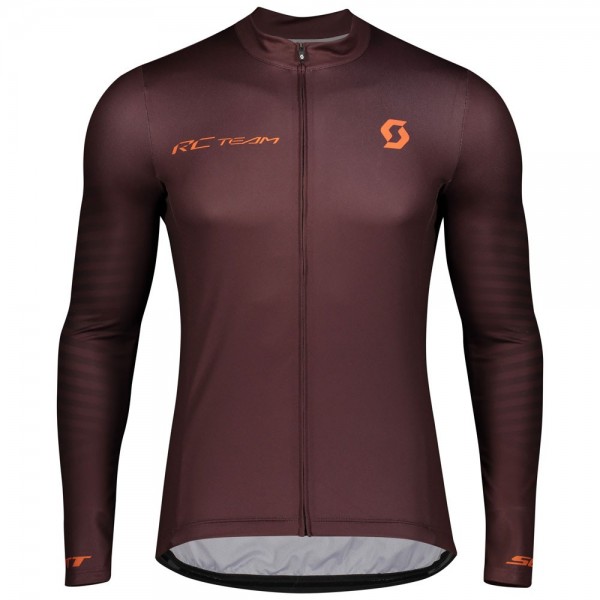 Completo Ciclismo 2020 Scott RC 1.0 Claret Squadre Maglia Ciclismo Manica Lunga