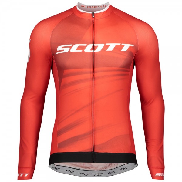 Completo Ciclismo 2020 Scott RC Pro rosso Squadre Maglia Ciclismo Manica Lunga