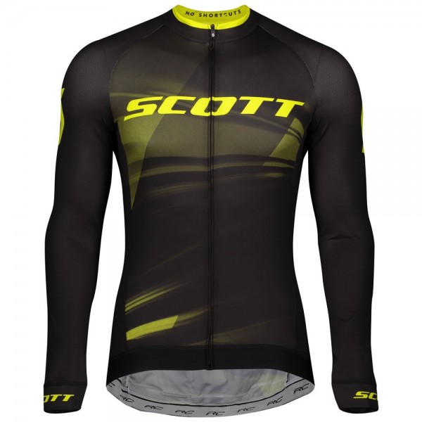 Completo Ciclismo 2020 Scott RC Pro nero-giallo Squadre Maglia Ciclismo Manica Lunga