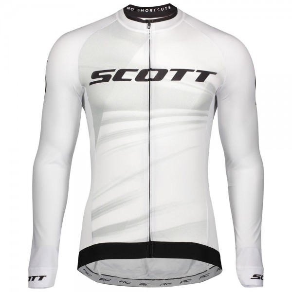Completo Ciclismo 2020 Scott RC Pro bianca Squadre Maglia Ciclismo Manica Lunga