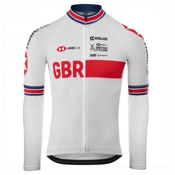 Completo Ciclismo 2020 Kalas GBR Country bianca Squadre Maglia Ciclismo Manica Lunga Completo Ciclismo 2020 Kalas GBR Country bianca Squadre Maglia Ciclismo Manica Lunga