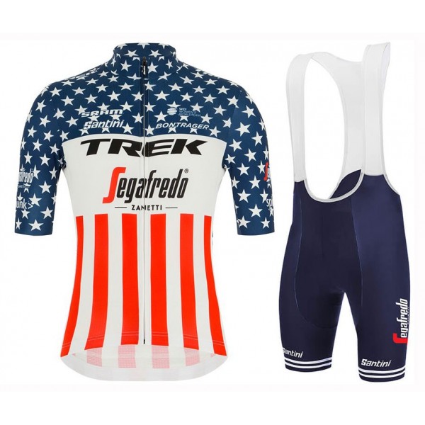 Completo Ciclismo 2020 TREK Segafredo US champion MSquadre abbigliamento Bici Completo Maglia Ciclismo Corta e Salopette