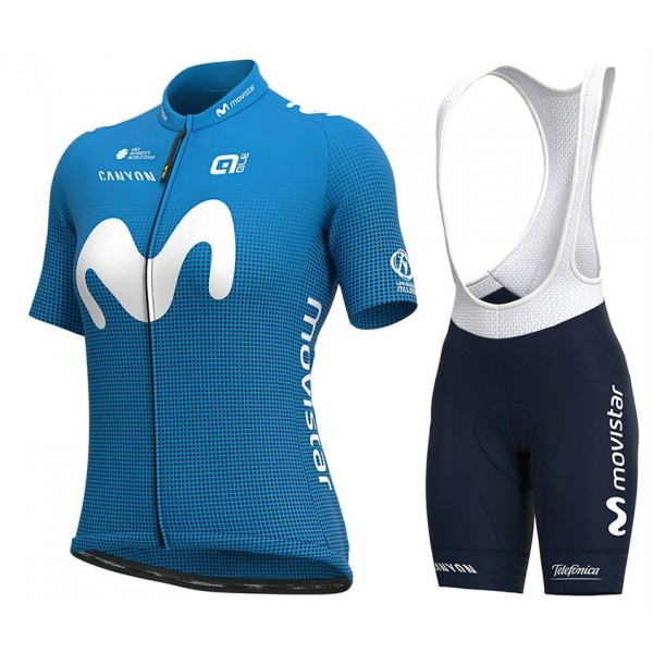 Completo Ciclismo 2020 Movistar Donna MSquadre abbigliamento Bici Completo Maglia Ciclismo Corta e Salopette