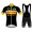 Completo Ciclismo 2020 LOTTO KERN-HAUS nero-giallo MSquadre abbigliamento Bici Completo Maglia Ciclismo Corta e Salopette