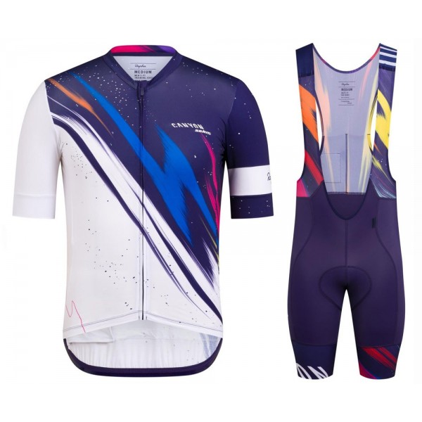 Completo Ciclismo 2020 Canyon blu-bianca MSquadre abbigliamento Bici Completo Maglia Ciclismo Corta e Salopette