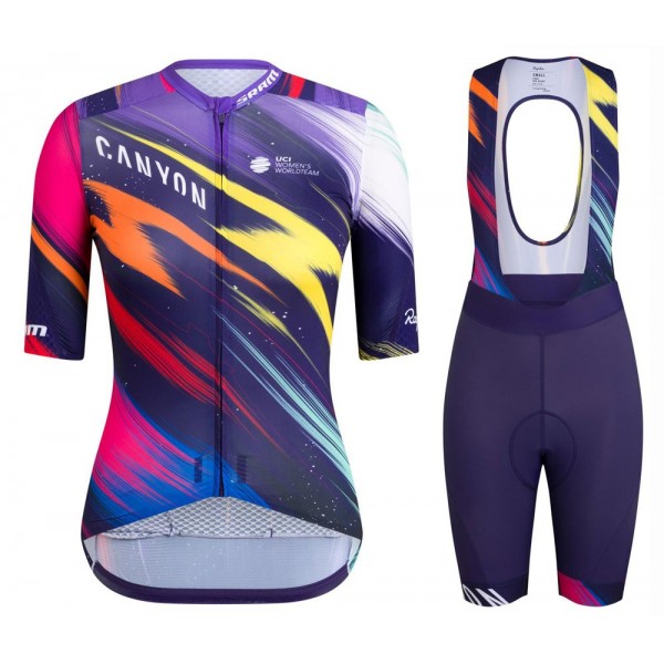 Completo Ciclismo 2020 Canyon Pro CS Donna MSquadre abbigliamento Bici Completo Maglia Ciclismo Corta e Salopette