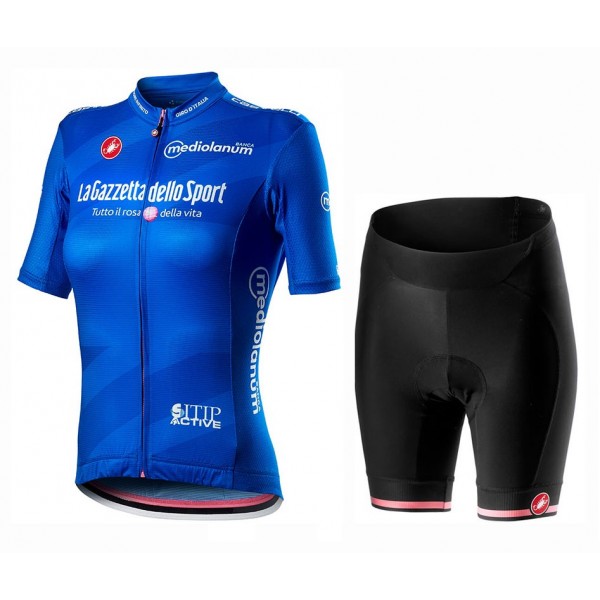 Completo Ciclismo 2020 GIRO D'ITALIA Maglia Azzura Donna MSquadre abbigliamento Bici Completo Maglia Ciclismo Corta e Salopette