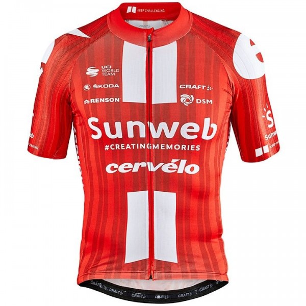 Completo Ciclismo 2020 SUMWEB rosso Squadre Maglia Ciclismo Manica Corta