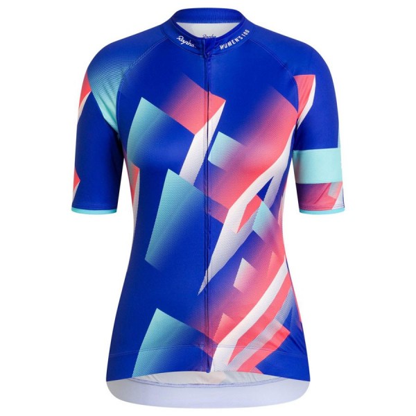 Completo Ciclismo 2020 Rapha Pro Donna blu-Color Squadre Maglia Ciclismo Manica Corta