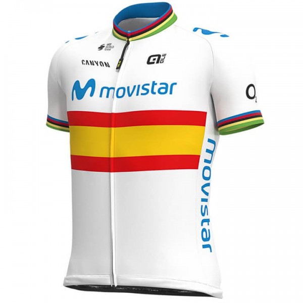 Completo Ciclismo 2020 Movistar Spain champion Squadre Maglia Ciclismo Manica Corta
