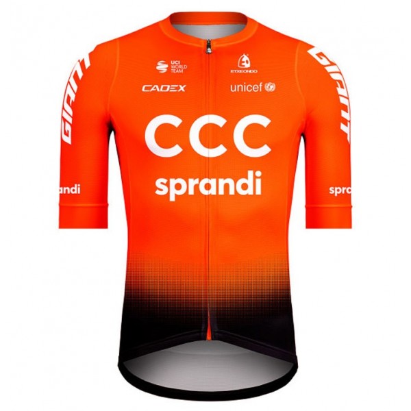 Completo Ciclismo 2020 CCC Pro Orange Squadre Maglia Ciclismo Manica Corta Completo Ciclismo 2020 CCC Pro Orange Squadre Maglia Ciclismo Manica Corta