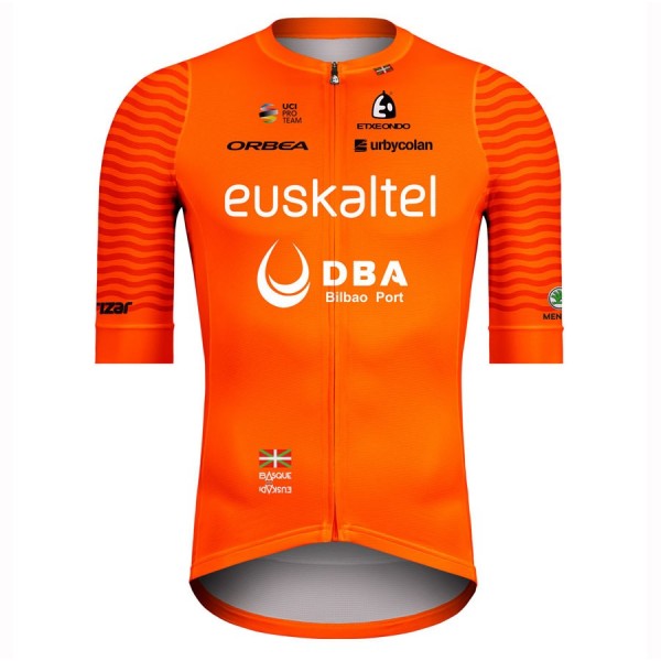 Completo Ciclismo 2020 Euskaltel Euskadi Orange Squadre Maglia Ciclismo Manica Corta