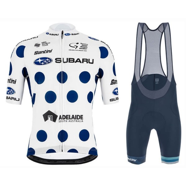Completo Ciclismo 2020 Subaru Tour Down Under polka dot MSquadre abbigliamento Bici Completo Maglia Ciclismo Corta e Salopette