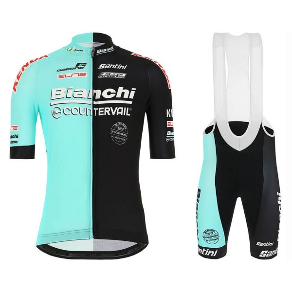 Completo Ciclismo 2020 Bianchi les mesures compensatoires Squadre abbigliamento Bici Completo Maglia Ciclismo Corta e Salopette