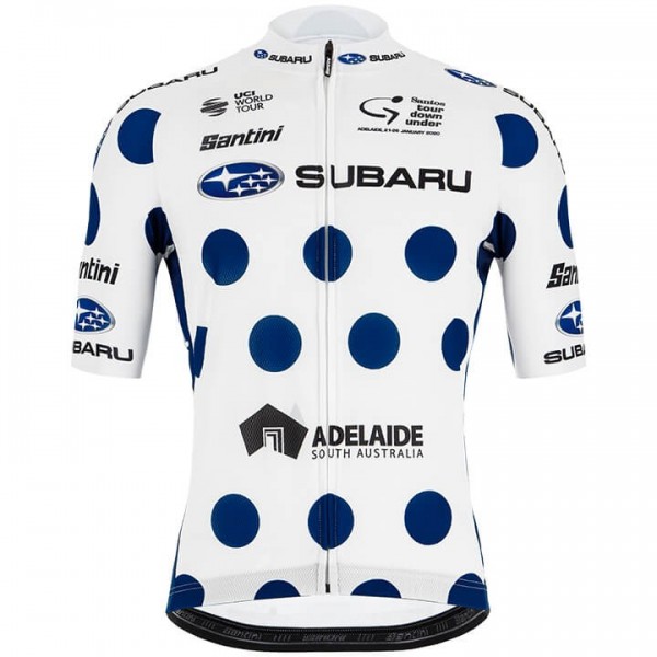 Completo Ciclismo 2020 Subaru Tour Down Under polka dot Squadre Maglia Ciclismo Manica Corta