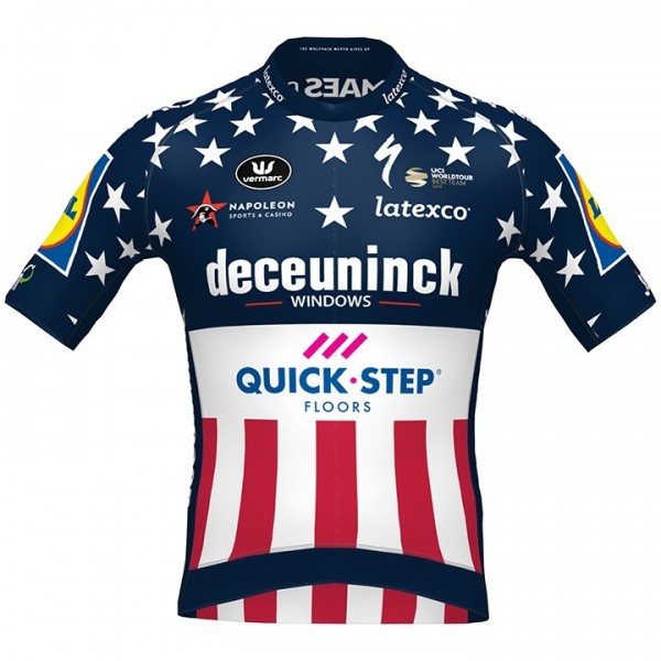Completo Ciclismo 2020 Quick-Step US Champion Squadre Maglia Ciclismo Manica Corta