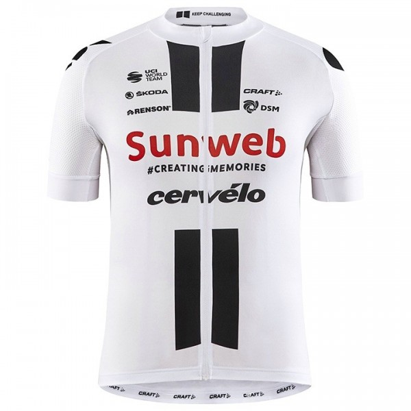 Completo Ciclismo 2020 SUMWEB LTD bianca Squadre Maglia Ciclismo Manica Corta