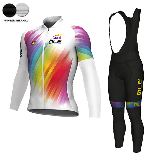 2018 Ale N5 Winter Abbigliamento Ciclismo Maglia Ciclismo Manica Lunga e Salopette Lunga 50155IH