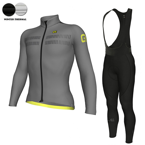 2018 Ale N2 Winter Abbigliamento Ciclismo Maglia Ciclismo Manica Lunga e Salopette Lunga 87134ZK