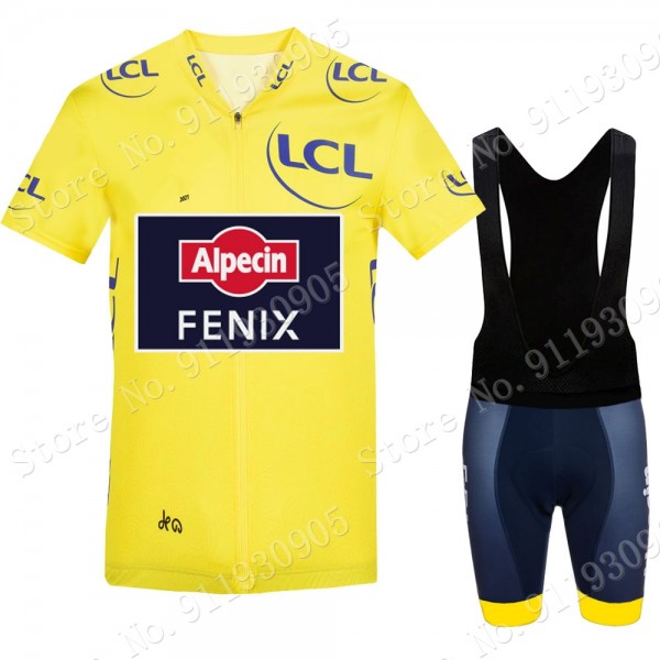 Alpecin Fenix Tour De France Pro Team 2021 abbigliamento Bici Completo Maglia Ciclismo Corta e Salopette 2Pp6Ax