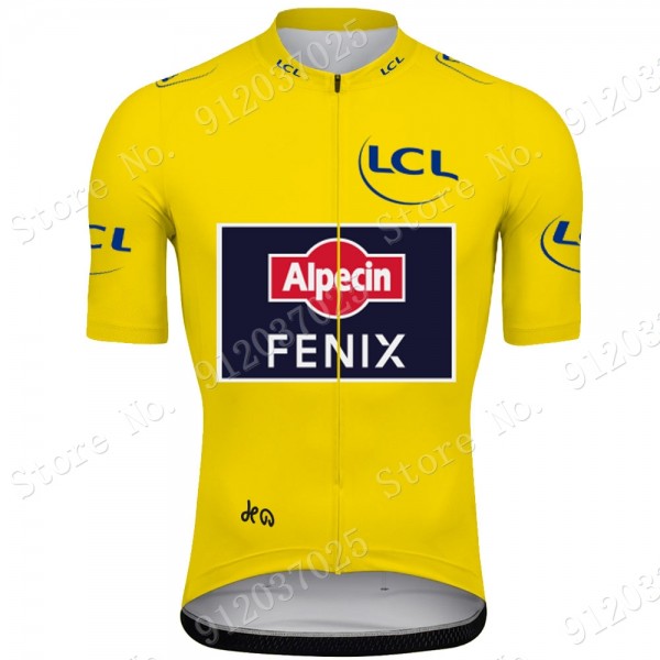 Yellow Alpecin Fenix Tour De France 2021 Team Maglia Ciclismo Manica Corta JPglBo