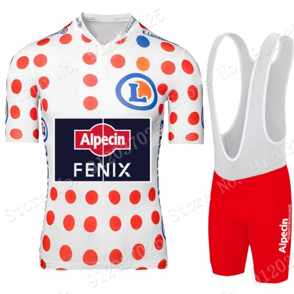 Polka Dot Alpecin Fenix Tour De France 2021 Team abbigliamento Bici Completo Maglia Ciclismo Corta e Salopette OR1C9M