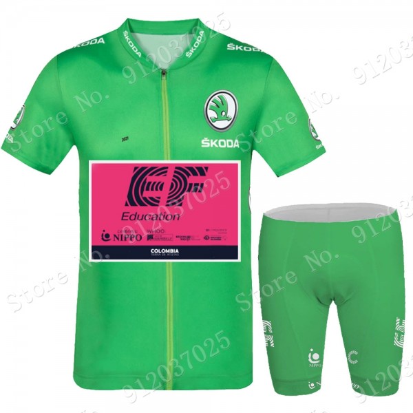Green EF Education Frist Tour De France 2021 Team abbigliamento Bici Completo Maglia Ciclismo Corta + pantaloncini 8QvDYC
