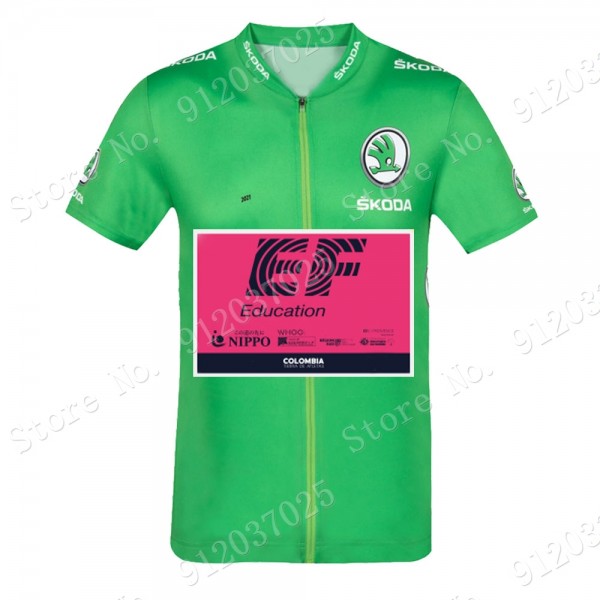 Green EF Education Frist Tour De France 2021 Team Maglia Ciclismo Manica Corta Ai1p66