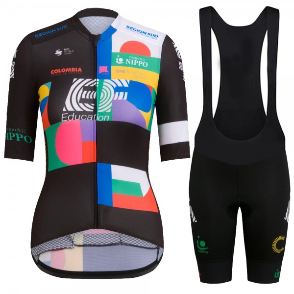 Women EF Education Frist Tour De France 2021 abbigliamento Bici Completo Maglia Ciclismo Corta e Salopette JwMbt8